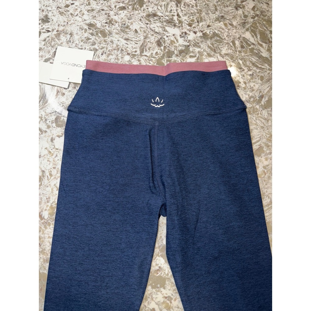 Beyond Yoga Womens High Waisted Spacedye Leggings Navy Mauve Pink S 007JV - Picture 4 of 4